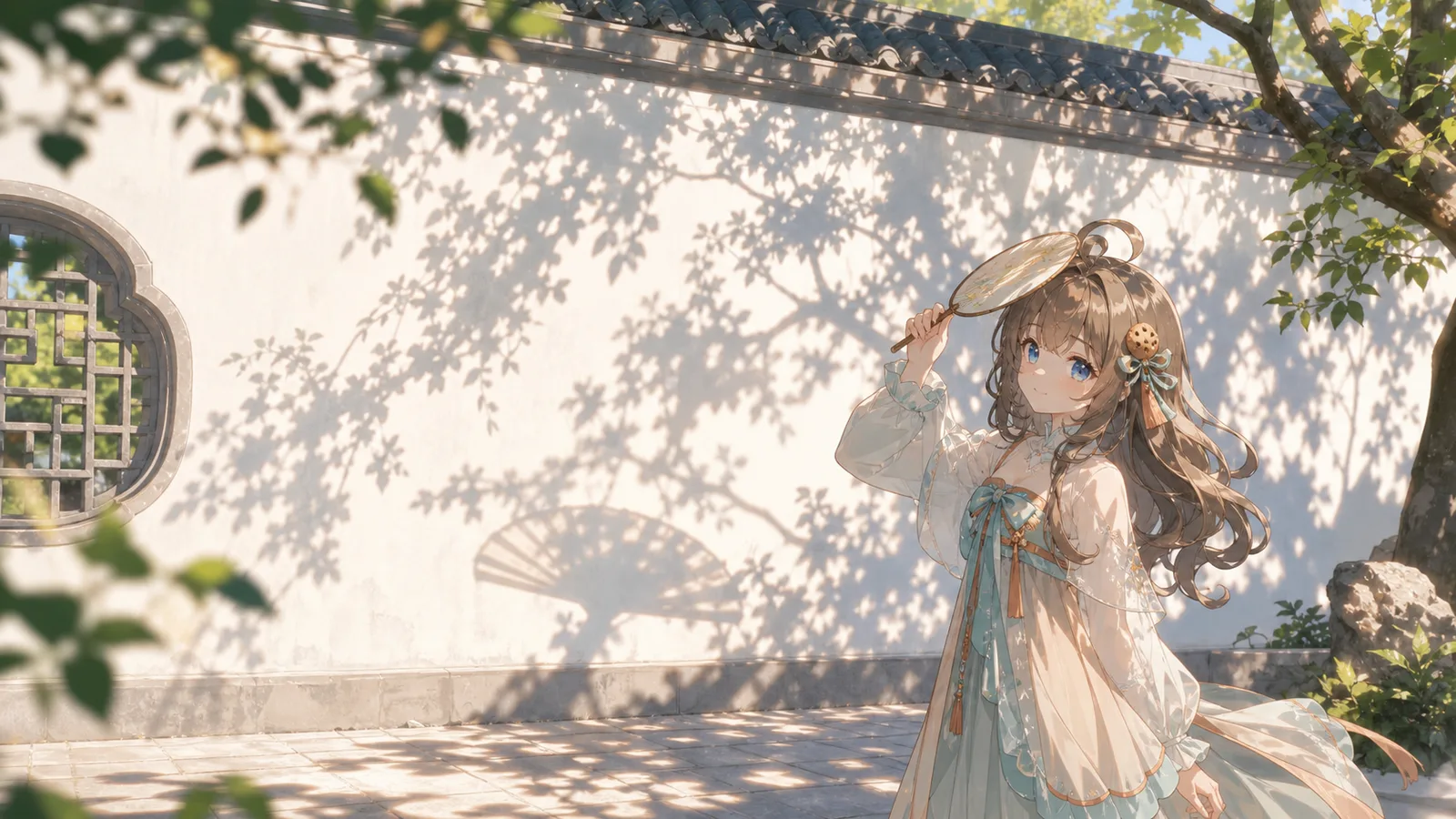 夏至蝉鸣 · 白墙扇影